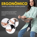 Cadeira Mocho Ergonômico Exclusiva 360° Graus Com Apoio e Suporte Nude