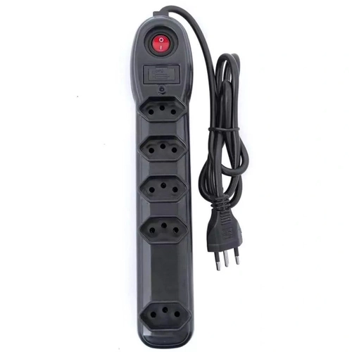 Filtro de Linha 05 Tomadas Preto Pp Circular 3x0,75x1,00m 10a Megatron