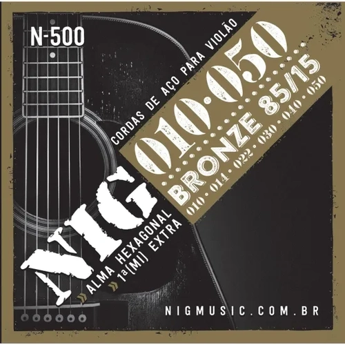 ENCORDOAMENTO 010 PARA VIOLAO ACO BRONZE NIG N500
