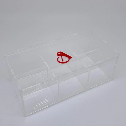 Caixa de chá 6 compartimentos - Logo alto relevo inicial ou desenho