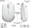 Mouse Óptico Logitech M170, Sem Fio, DPI 1.000, 3 Botões, Branco - 910-004940