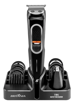 Aparador De Pelos Multigroom Bap21p Britânia 7 Em 1 Preto
