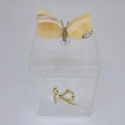 Porta Objetos Puxador Borboleta - Logo alto relevo inicial ou desenho