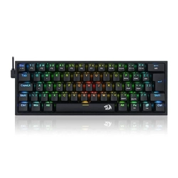Teclado Mecânico Gamer Redragon Fizz RGB Black Switch Vermelho - K617-RGB-B