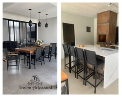 Combo Jogo de Mesa Colorado 8 Lug + 4 Banquetas