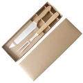 Kit Churrasco 3 Peças Aço Inox Com Avental Faca e Garfo Grillrelax