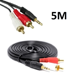 Cabo P2 Macho P/ 2 Rca 5m - Xc-p2st-2rca-5m