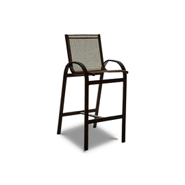 Banqueta  Tradicional em Tela Sling com pintura em Alumínio Epóxi Caribe