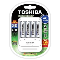Carregador De Pilhas Aa/aaa Toshiba CB C/ 4 AA - Tnhc-6gae4