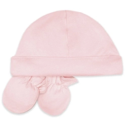 Kit Touca e Luva Suedine Rosa