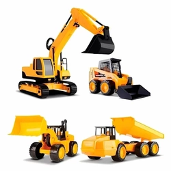 KIT 4 TRATOR ESCAVADEIRA BOBCAT E CACAMBA WORKERS SERIES BRINQUEDO INF ROMA