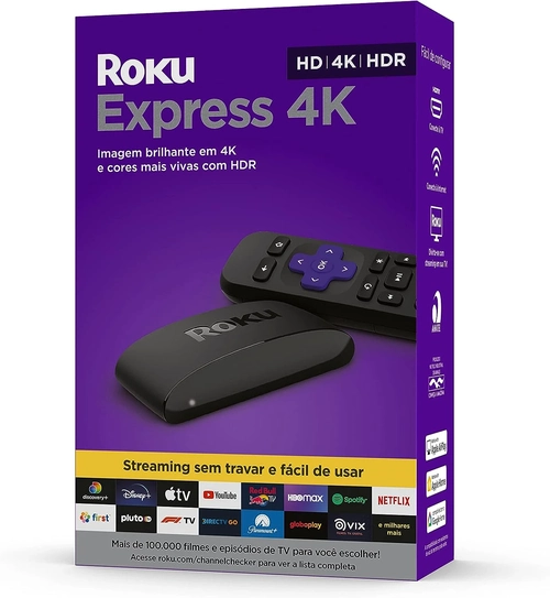 Roku Express Transforma Sua Tv Em Smart Tv Padrão Full Hd 32mb