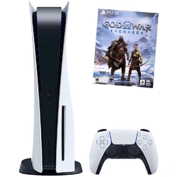 Console Playstation 5 + God of War Ragnarök, 825GB, White, Com 1 Controle,  PS5, CFI-1214A