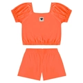 Conjunto Blusa Ciganinha e Shorts Malwee Feminino - Laranja