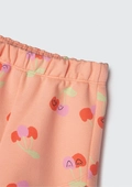 Shorts Moletom Laranja Estampado Hering - Feminino