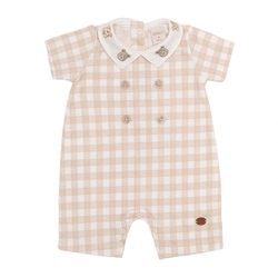 Macacão Manga Curta com Gola Masculino - Bichinhos Transporte