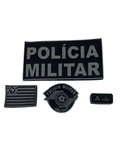 KIT emborrachado - logo monocromático - 4 Peças