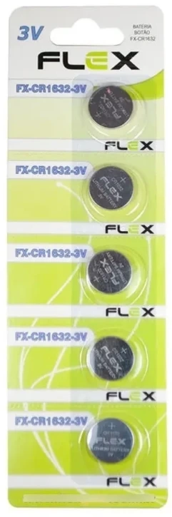 Bateria CR1632 Flex - 3V Lithium cart. c/5un.