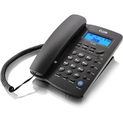 Telefone TCF 3000 com Identificador de Chamadas, Viva Voz, Preto - Elgin