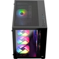 Gabinete Gamer Aerocool Dryft Mini Preto Com 6 Fans Argb Lateral Vidro