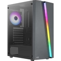 Gabinete Gamer Aerocool Preto Rgb Lateral Vidro - Blade