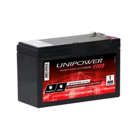 Bateria Estacionaria Vrla 12v 6,4ah Unipower Up1270seg Para Seguranca