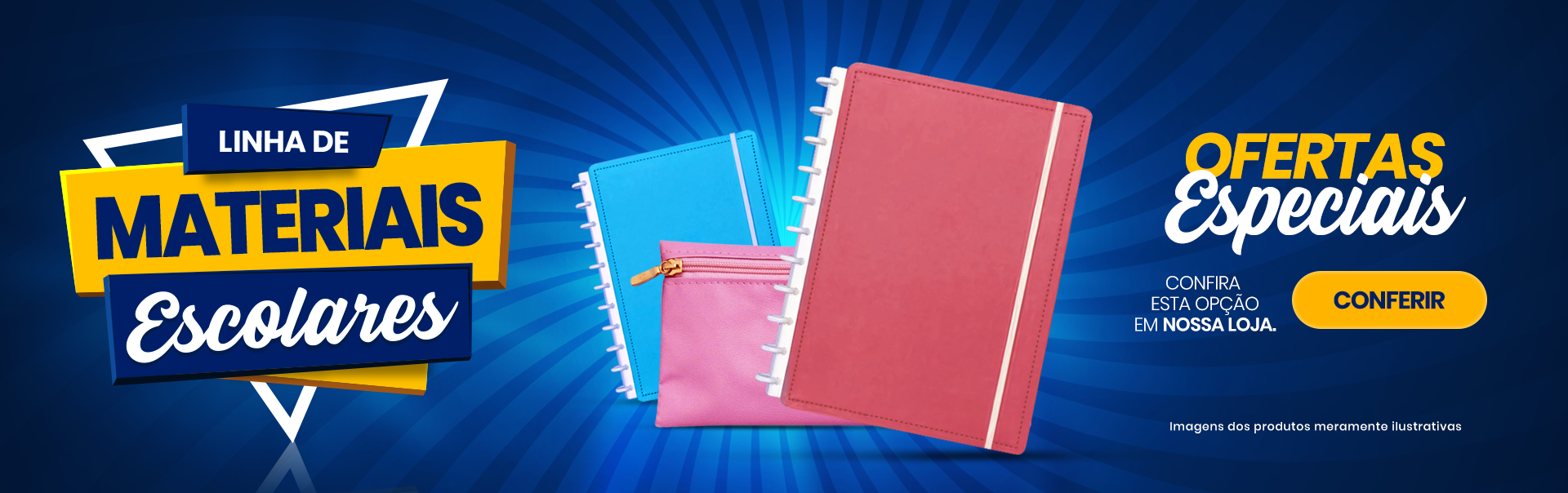 Linha de Materias Escolares - Ofertas especiais, Confira esta opção em nossa loja.