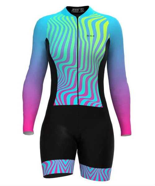 Macaquinho de Ciclismo Feminino Gerânio