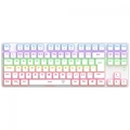 Teclado Mecanico Gamer T-Dagger Bora Branco Rainbow Switch Brown - T-TGK313W