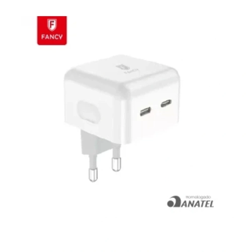 Carregador Turbo 40W Com 2 USB-Cs PD40 Fancy