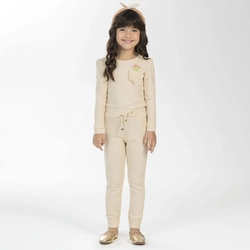 Conjunto Blusa Manga Longa e Calça Bordado com Bolsinho Cativa - Feminino