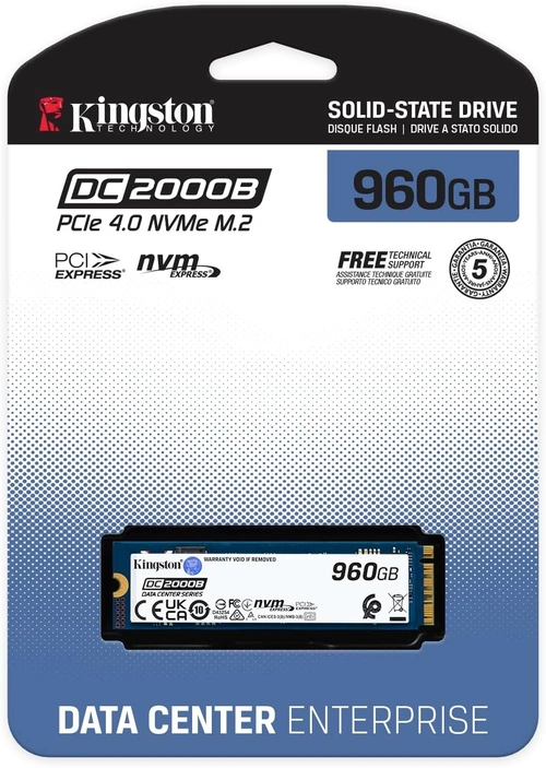 SSD Kingston NV2, 960GB, M.2 2280 PCIe, NVMe, Leitura: 7000MB/s e Gravação: 1300MB/s - SEDC2000BM8/960G