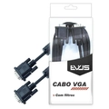 Cabo Evus VGA 5M HD15 M/M Preto C-005 C/Filtros C/ BLISTER