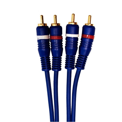 Cabo 2 + 2rca 1m Emborrachado Azul Loud