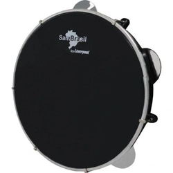 Pandeiro 10” Premium Pele Preta Sambrasil Liverpool Preto