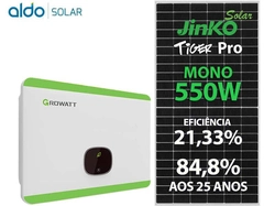 Gerador De Energia Solar Growatt Sem Estrutura Growatt Gf 13,2kwp Jinko Tiger Pro Mono 550w Mid 15kw 4mppt Trif 220v