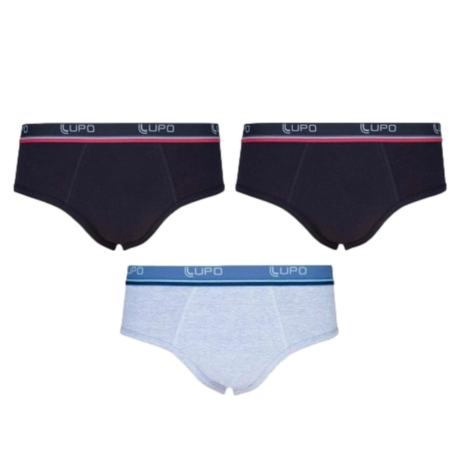Cueca Lupo Slip (Kit 3 Peças)