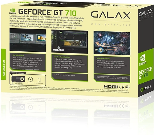 GT 710 Galax NVIDIA GeForce, 1 GB DDR3 (71GGF4DC00WG)