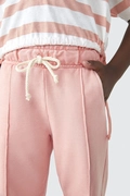 Calça Wide Leg Moletom com Bolso Rosa Hering - Feminina
