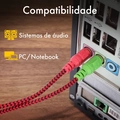 Cabo de Áudio P3 Fêmea P/ 2 P2 Macho