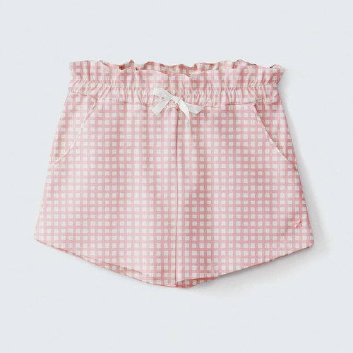 Shorts Clochard Estampado Rosa Xadrez Hering – Feminino