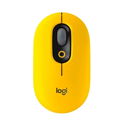 Mouse Logitech Pop Amarelo e Preto Sem Fio 910-006549