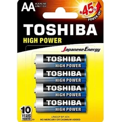 Pilha Alcalina AA Lr6 1.5V Cartucho com 4 Unidades BP-4CBH - Toshiba