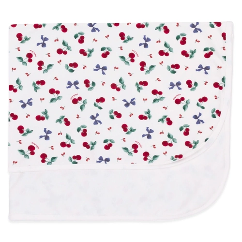 Manta com Forro Avulsa Estampado Feminina - Cerejinhas