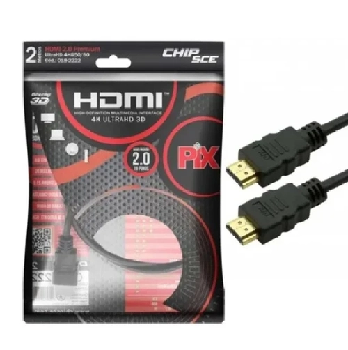 Cabo Hdmi Gold 2m 2.0 - 4k Hdr 19p