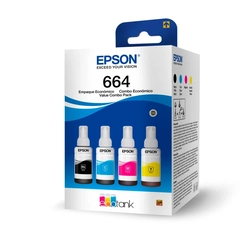 Kit Epson Refil De Tinta Com 4 Cores - T664520-4p