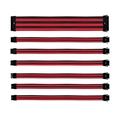 Kit de Cabo de Extensão Sleeved Psu 30 Cm Com Capa de Pvc Cooler Master - Vermelho e Preto - Cma-nest16rdbk1-gl