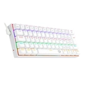 Teclado Gamer Mecânico Redragon Lakshmi Lunar White Switch Azul Rainbow K606W-R