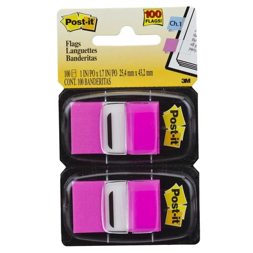 Notas Adesivas Flags Cor Rosa - Port-it 3M