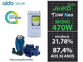 Gerador De Energia Solar Drive Para Motobomba Solo Romagnole Motobomba Geb 22,56kwp Jinko Tiger Neo Mono 470w Drive Cfw500 Trif 220v 12,5cv